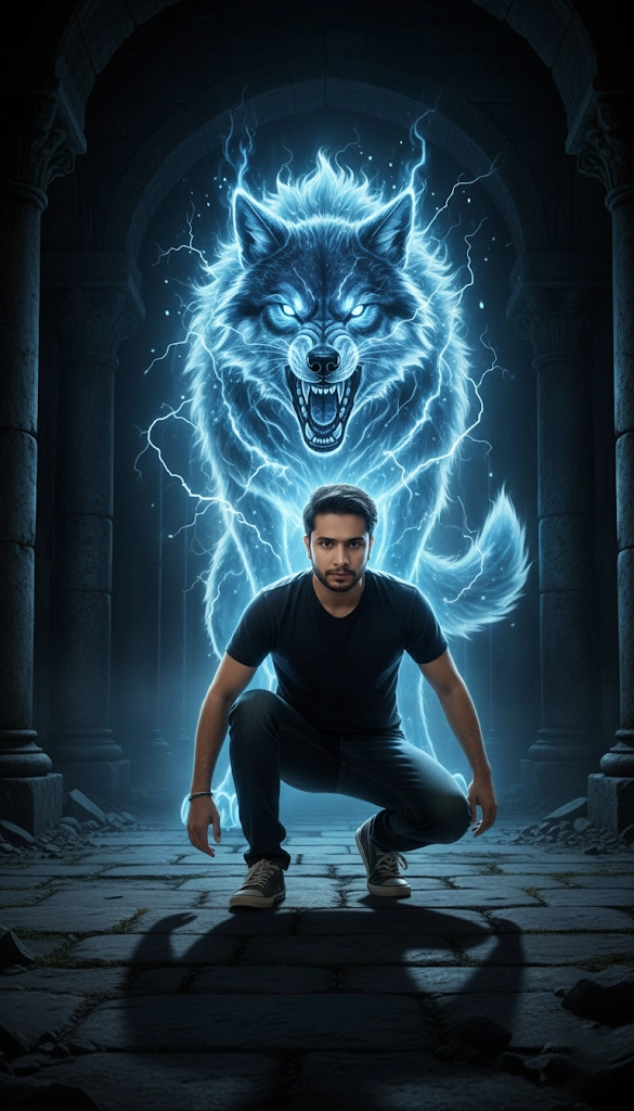 Wolf with Man