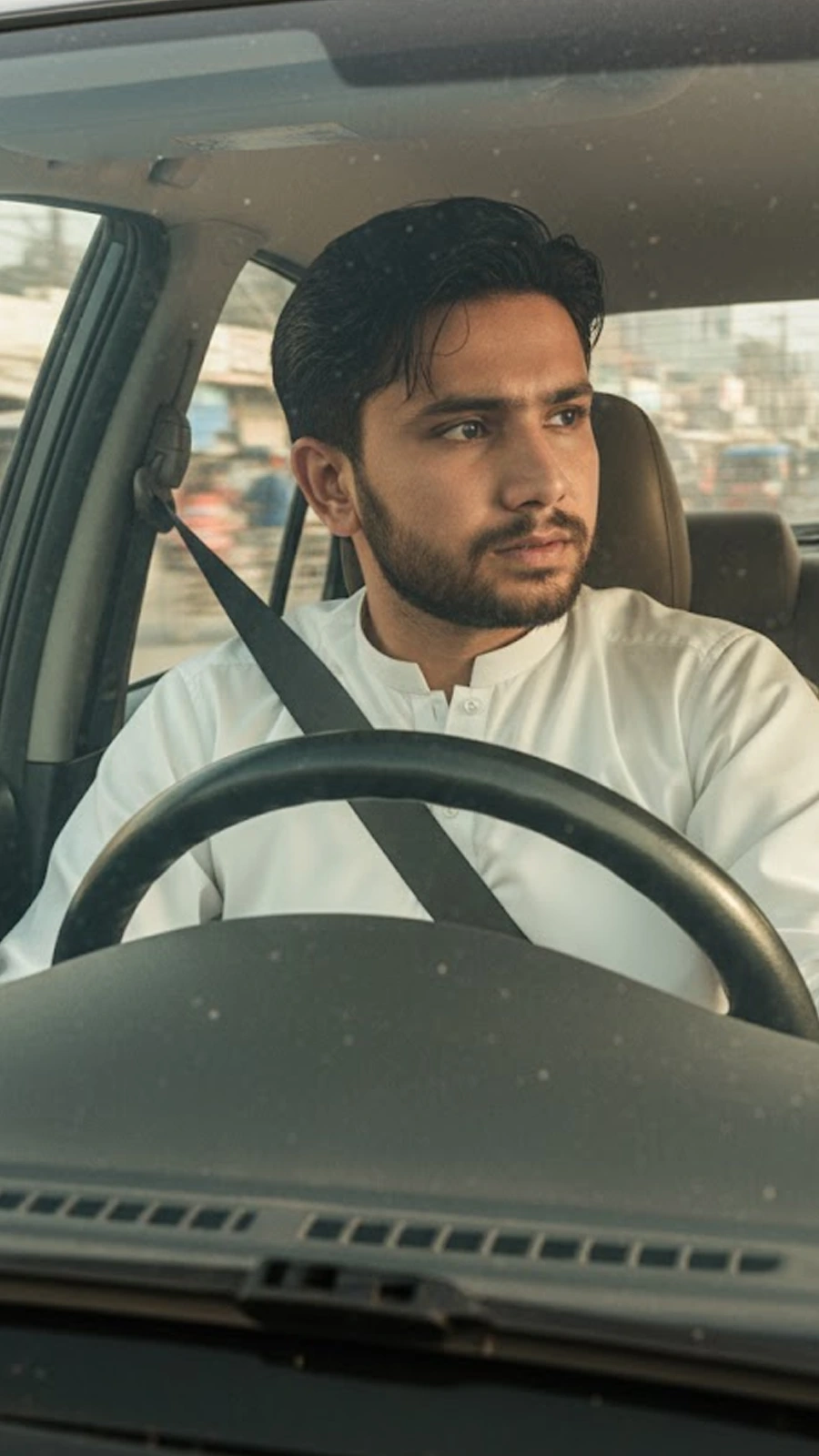 A Cinematic Glimpse into Pakistani Street Driving